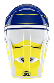 Celoobličejová přilba 100% AIRCRAFT COMPOSITE (bílá a modrá)