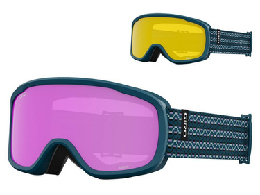 Dámské zimní brýle GIRO MOXIE HARBOR BLUE SEQUENCE (AMBER PINK zorník a YELLOW zorník)
