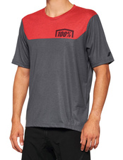 100% AIRMATIC tričko s krátkým rukávem (šedo-červené)
