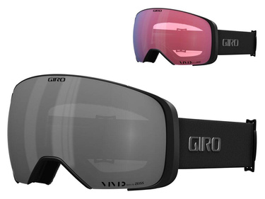 Zimní brýle GIRO COMP BLACK WHITE INDICATOR (barevný zrcadlový zorník VIVID-Carl Zeiss ONYX a barevný zrcadlový zorník VIVID-Carl Zeiss INFRARED)