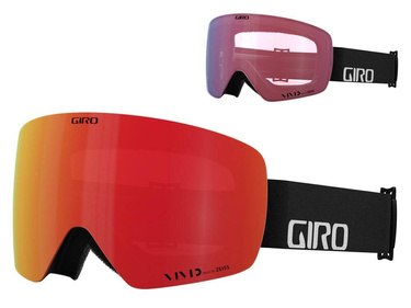 Zimní brýle GIRO CONTOUR RS BLACK WORDMARK (barevná zrcadlová skla VIVID-Carl Zeiss EMBER a VIVID-Carl Zeiss INFRARED)