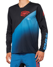100% R-CORE X tričko s dlouhým rukávem (černá a modrá)