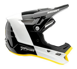 Celoobličejová přilba 100% AIRCRAFT COMPOSITE (černobílá)
