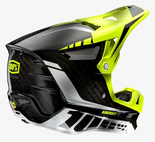 Celoobličejová přilba 100% AIRCRAFT CARBON MIPS (černá)