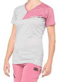 Dámské tričko s krátkým rukávem 100% AIRMATIC (šedá/růžová)