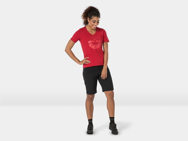 Dámské tričko Bontrager Evoke Tech Tee Red Cardinal T-Shirt